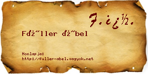Füller Ábel névjegykártya