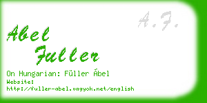 abel fuller business card